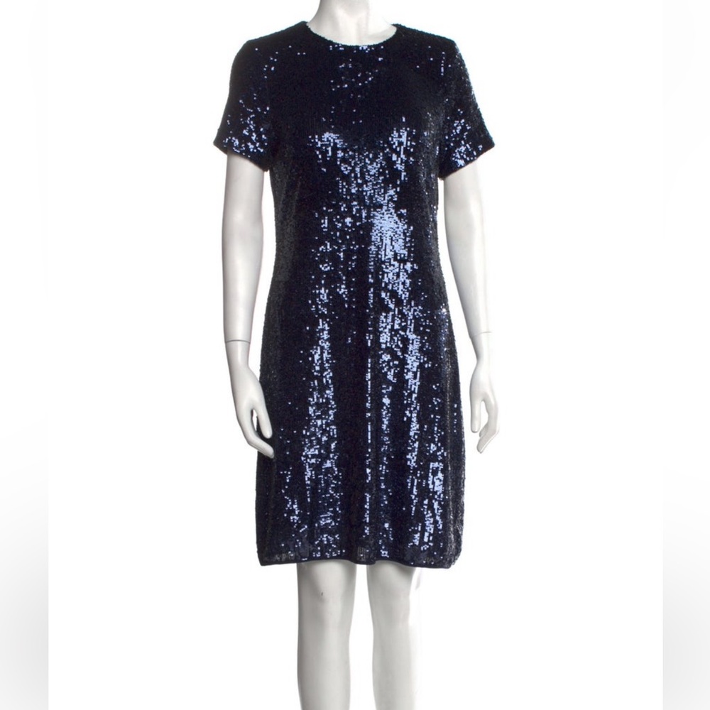 TORY BURCH Midnight Blue Sequin Dress, Size M (fits true to size)